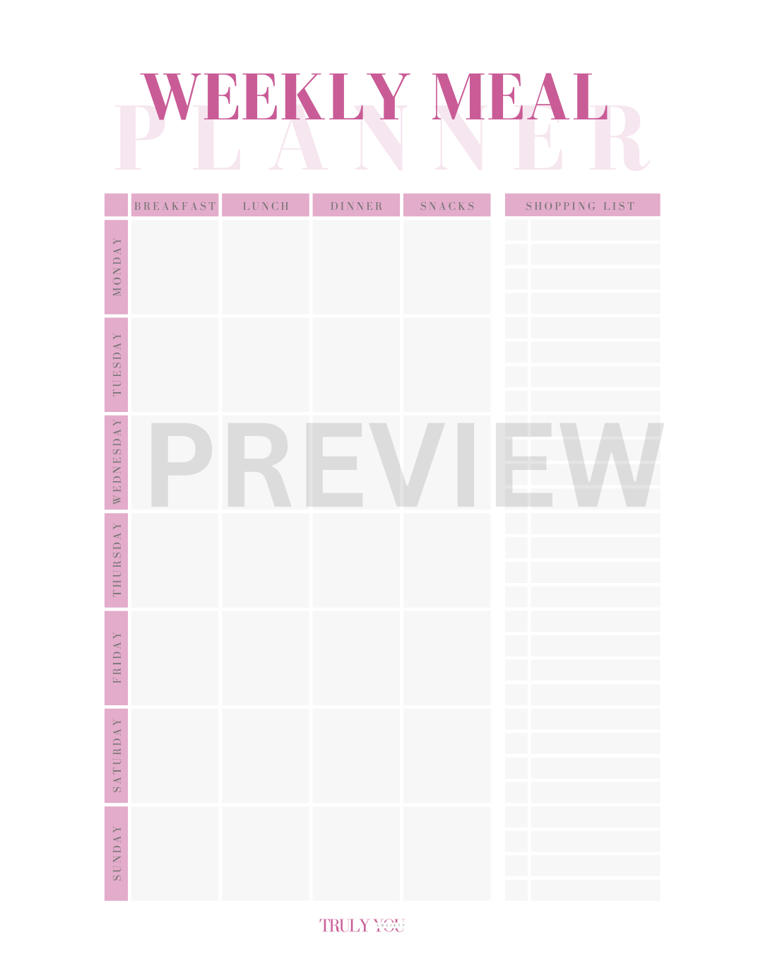 TYS - Meal Planner
