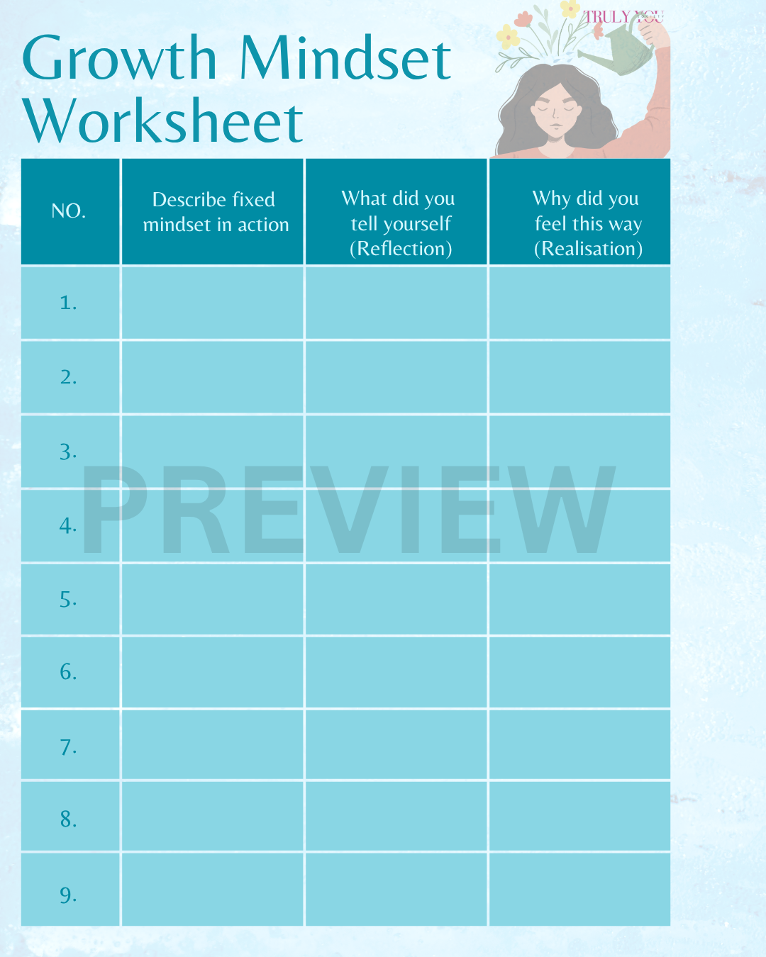 TYS - Mindset Worksheet