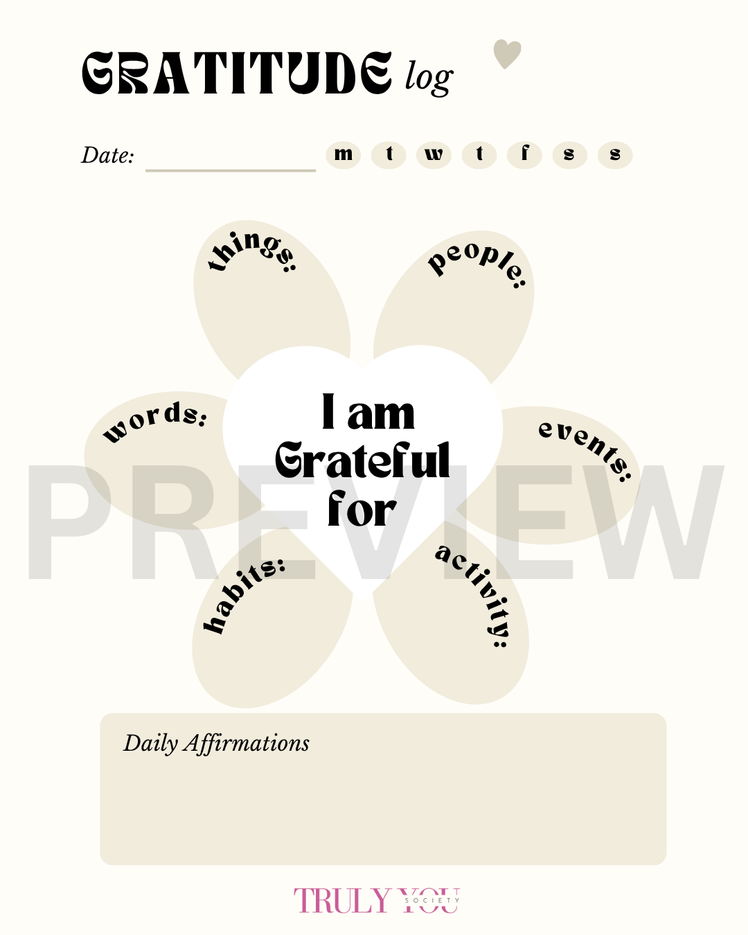TYS - Gratitude Log