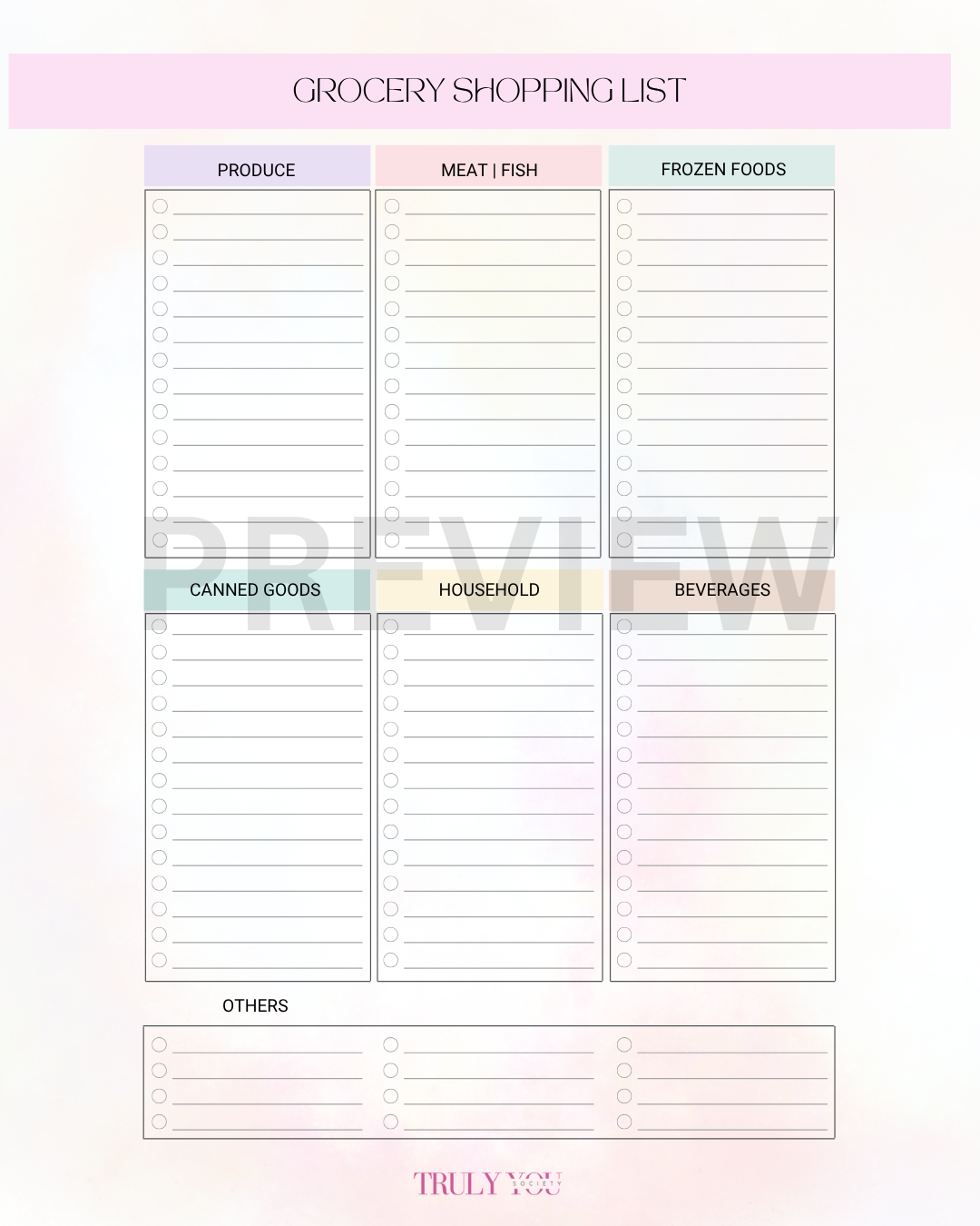 Grocery List Planner